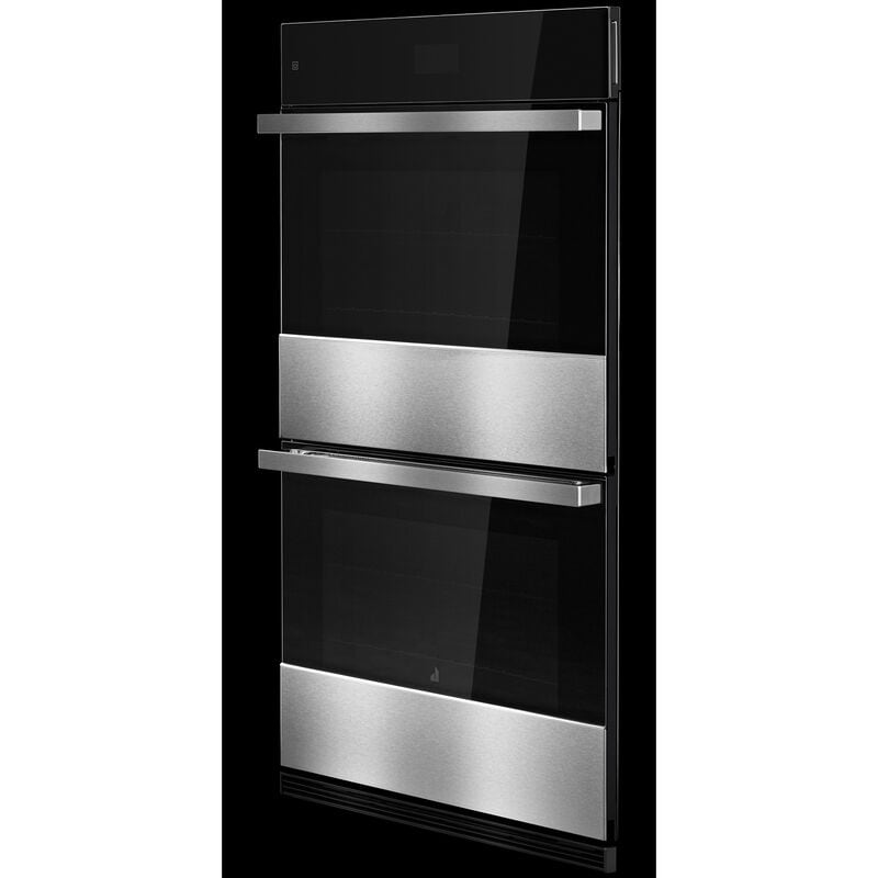 JennAir Noir 27 in. 8.6 cu. ft. Front Control Electric Double Wall Oven with Standard Convection - Floating Glass Black, , hires
