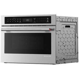 KitchenAid 24 in. 1.8 cu. ft. 1000W Built-In Microwave with Convection Cooking - Stainless Steel with PrintShield Finish, , hires