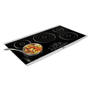LG Studio 36 in. 5-Burner Electric Cooktop with Simmer Burner & Power Burner - Stainless Steel, , hires