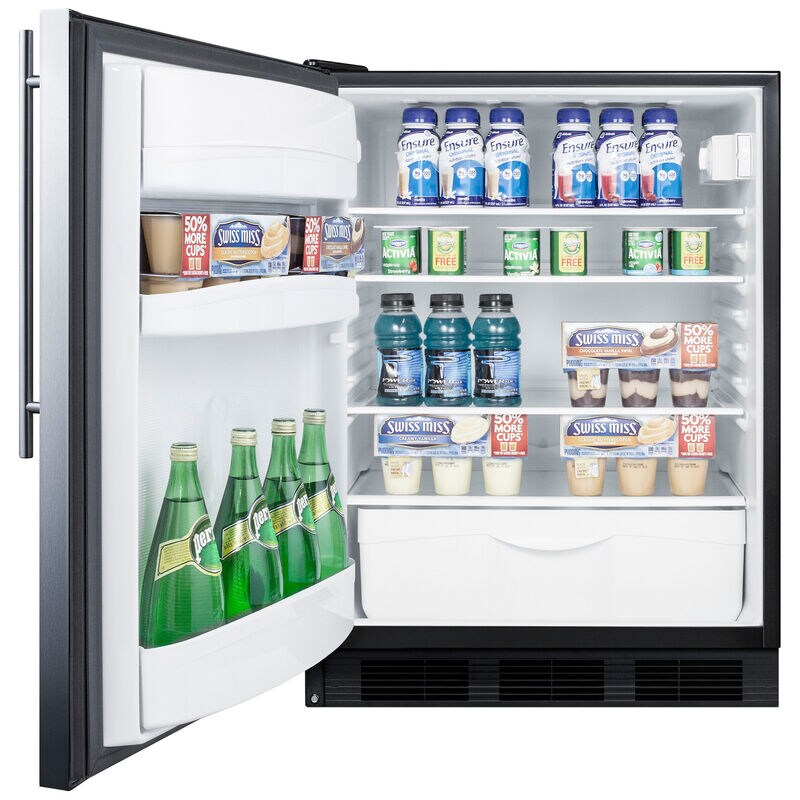 Summit 24 in. 5.5 cu. ft. Undercounter Refrigerator - Stainless Steel, , hires
