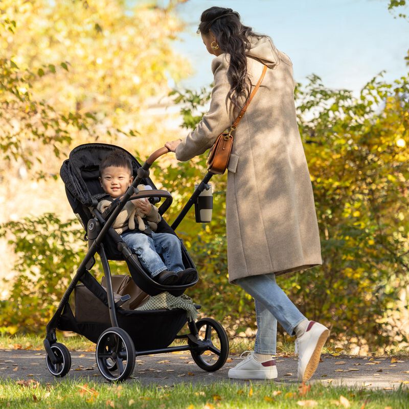 Evenflo Shyft Intuiti Travel System with Revolve180 LiteMax NXT Rotational Infant Car Seat - Fossil Gray, , hires