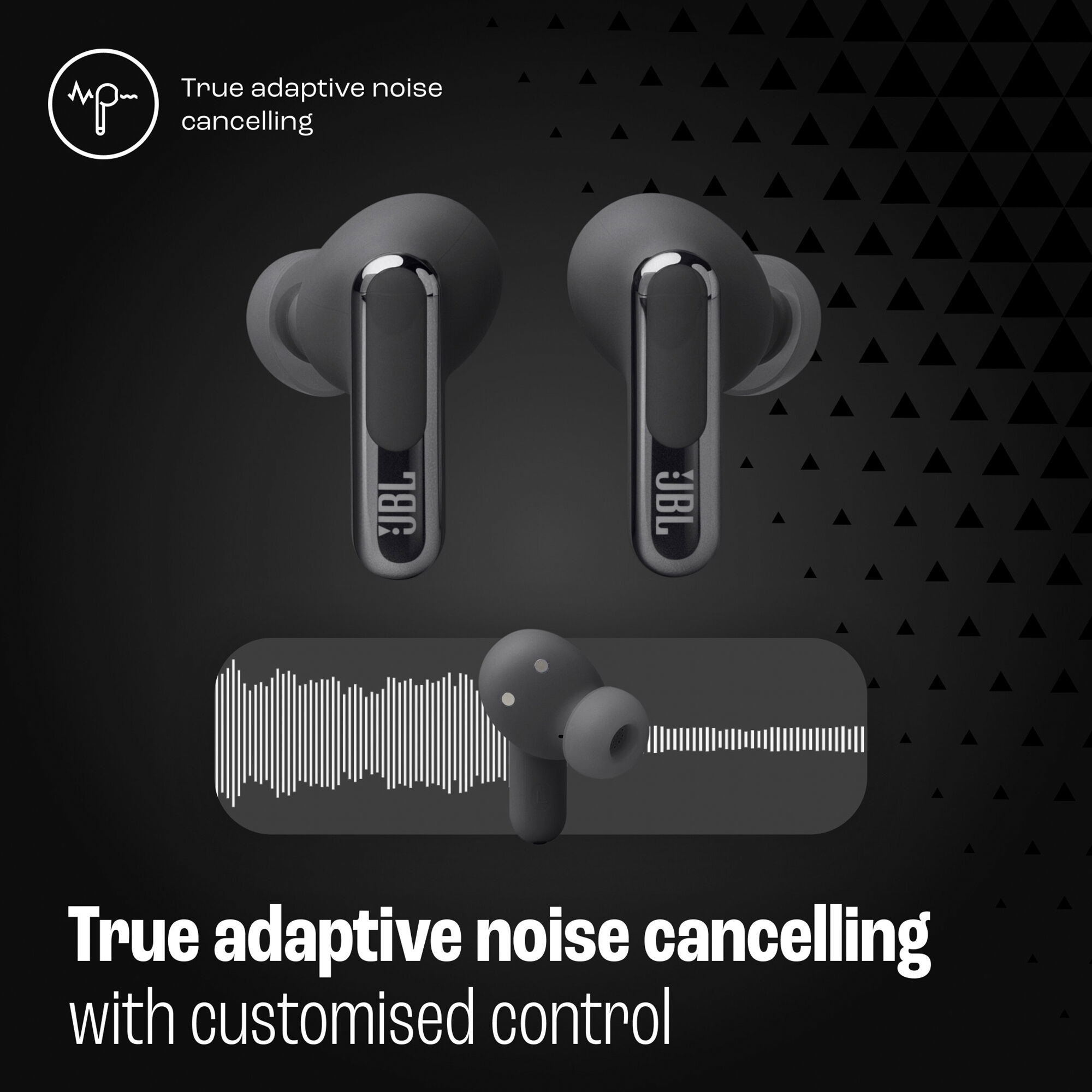 新品未開封JBL Live Beam 3 Black True Wireless JBL Live Beam 3 Inner Ear Earbuds, Black with Wireless Charging