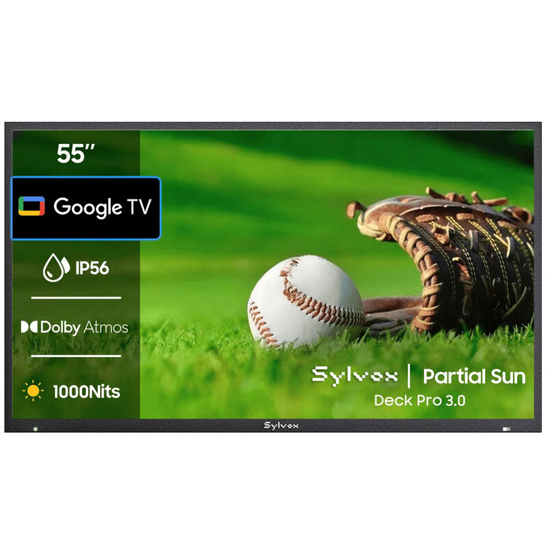 Sylvox - Deck Pro 3.0 55" Class Partial Sun 4K UHD LED Smart Google Outdoor TV, , hires