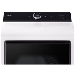 LG 27 in. 7.3 cu. ft. Smart Electric Dryer with EasyLoad Door, AI Sensor Dry, TurboSteam Technology, Sanitize & Steam Cycle - Alpine White, Alpine White, hires