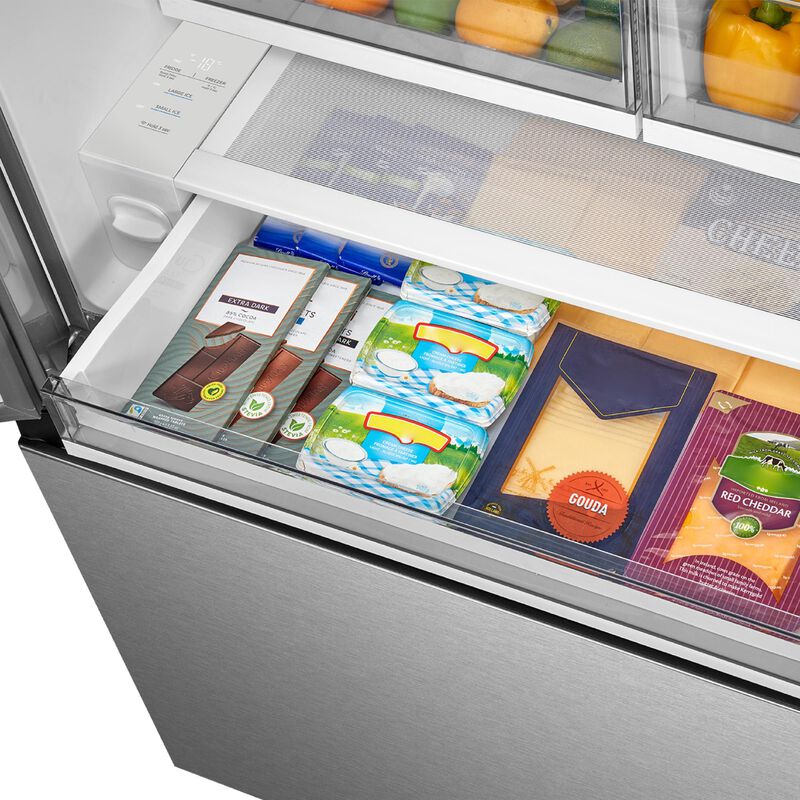 Midea 36 in. 26.5 cu. ft. Smart Counter Depth French Door Refrigerator with Internal Water Autofill Pitcher - Stainless Steel, , hires