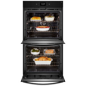 Whirlpool 30 in. 10 cu. ft. Smart Top Control Electric Double Wall Oven with True European Convection - Fingerprint Resistant Stainless, Fingerprint Resistant Stainless, hires