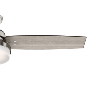 Hunter Sentinel 52 in. Ceiling Fan with LED Light Kit and Handheld Remote - Brushed Nickel, Brushed Nickel, hires