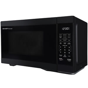 Sharp 21 in. 1.1 cu. ft. Countertop Microwave with 11 Power Levels - Black, , hires