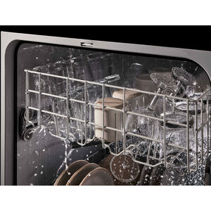 Whirlpool 24 in. Built-In Dishwasher with Front Control, 57 dBA Sound Level, 12 Place Setting, 4 Wash Cycles & Sanitize Cycle - Biscuit, Biscuit, hires