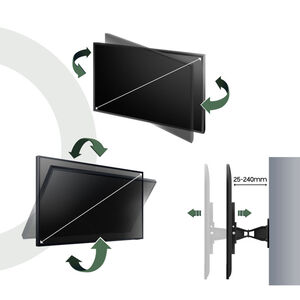 Samsung 65" & 75" Terrace Outdoor TV Wall Mount - Black, , hires