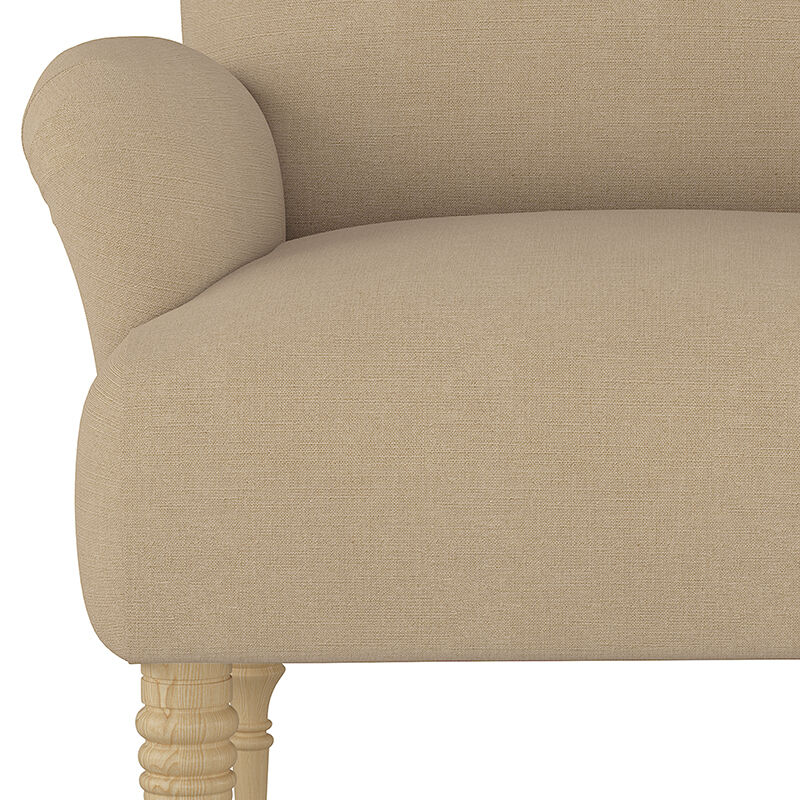 Skyline Furniture English Roll Arm Chair in Linen Fabric - Sandstone, , hires