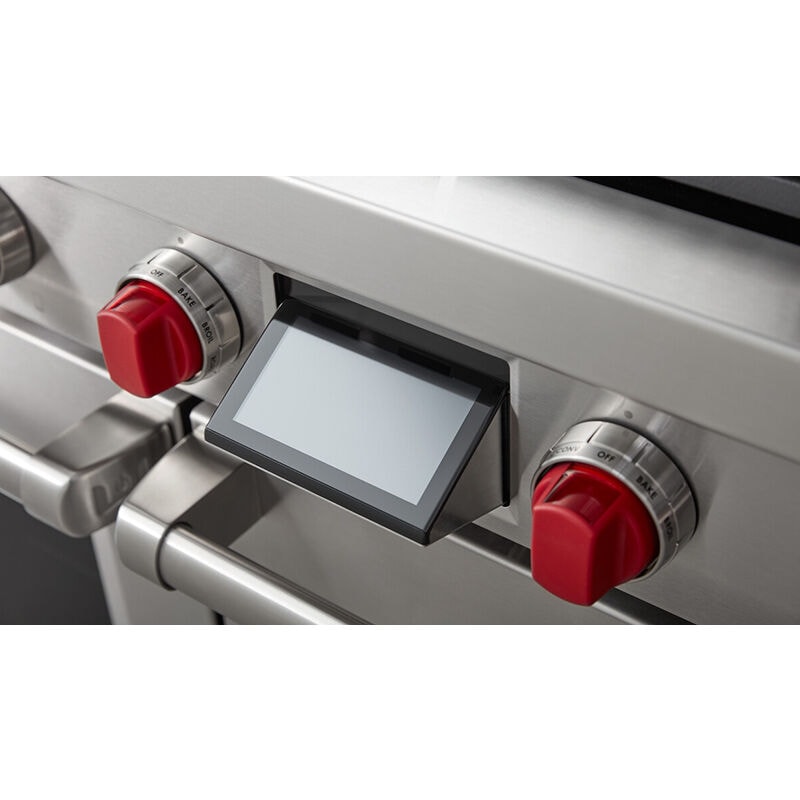 Wolf 48 in. 7.8 cu. ft. Smart Dual Convection Double Oven Dual Fuel Range with 4 Sealed Burners, Grill & Griddle - Stainless Steel, , hires