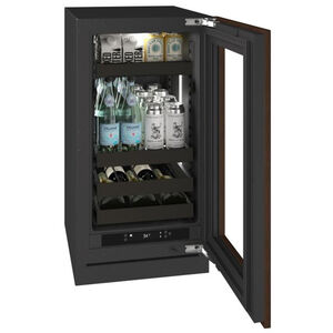 U-Line 18 in. Built-In/Freestanding 3.5 cu. ft. Compact Beverage Center with Pull-Out Shelves & Digital Control - Custom Panel Ready, , hires