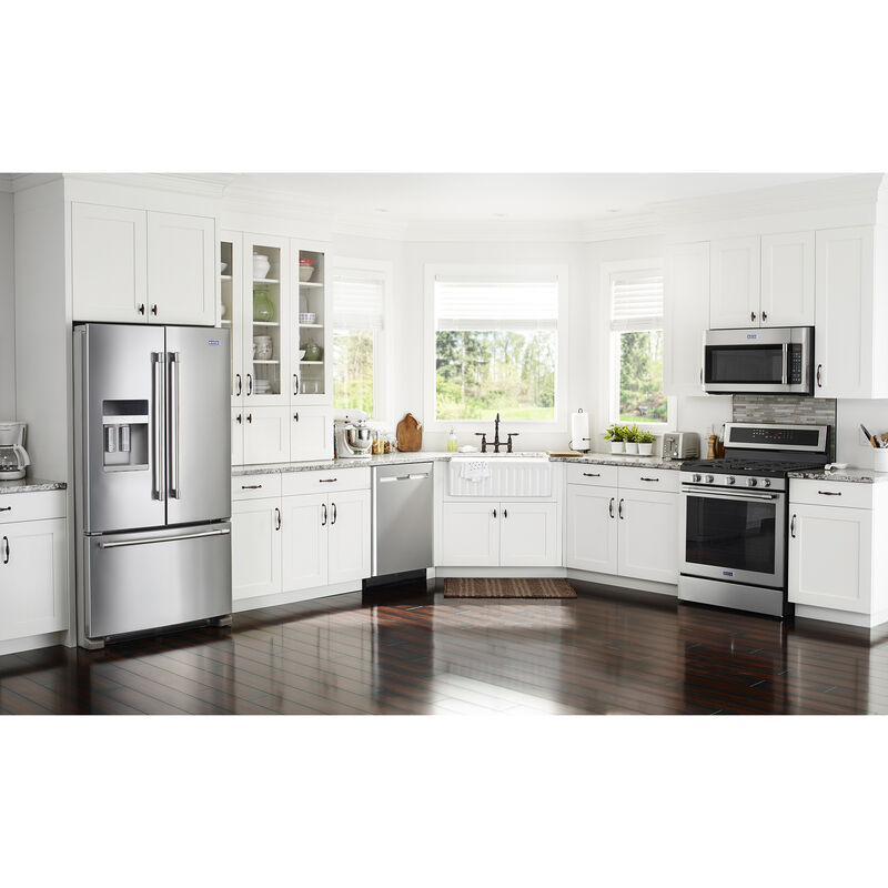 Maytag 36 in. 24.7 cu. ft. French Door Refrigerator with External Ice & Water Dispenser- Stainless Steel, , hires