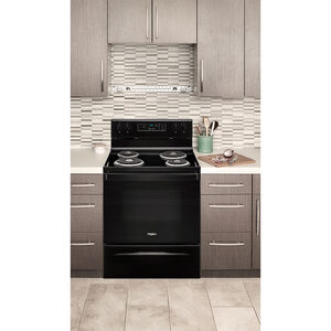 Whirlpool 30 in. 4.8 cu. ft. Electric Range with Coil Burners - Black, Black, hires