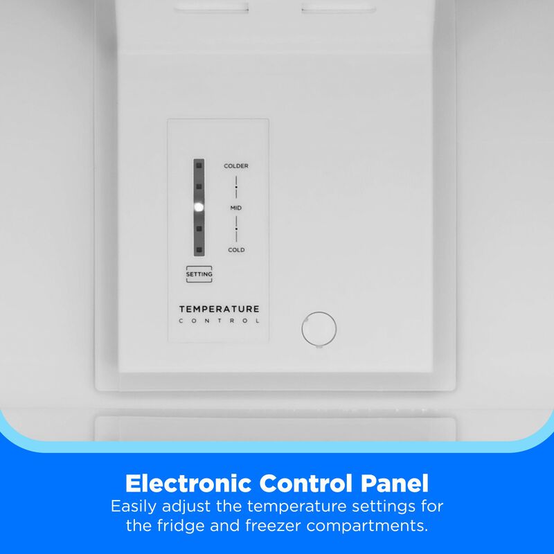 Midea 22 in. 10.1 cu. ft. Counter Depth Garage-Ready Top Freezer Refrigerator - White, , hires