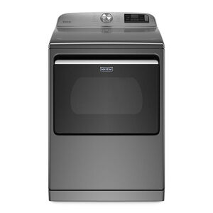 Maytag 27 in. 7.4 cu. ft. Smart Electric Dryer with Extra Power Button, Sensor Dry, Sanitize & Steam Cycle - Metallic Slate