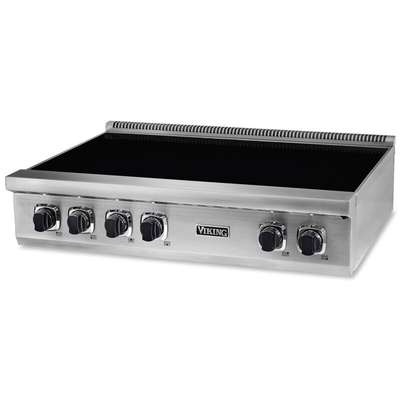 Viking 5 Series 36 in. 6-Burner Induction Rangetop with Simmer Burner & Power Burner - Stainless Steel, , hires