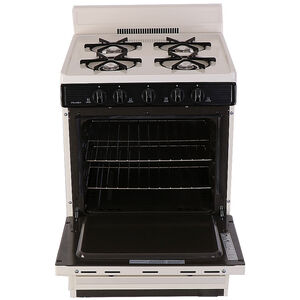 Premier 24 in. 3 cu. ft. Gas Range with Open Burners - Bisque, Bisque, hires