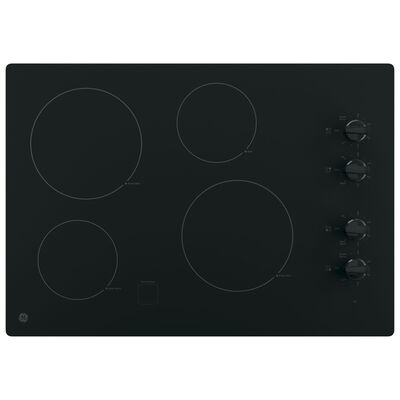 GE 30 in. 4-Burner Electric Cooktop - Black | JP3030DWBB