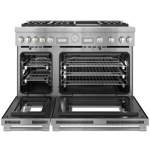Thermador Pro Grand Professional Series 48 in. 5.7 cu. ft. Smart Convection Double Oven Freestanding Dual Fuel Range with 6 Sealed Burners & Griddle - Stainless Steel, , hires