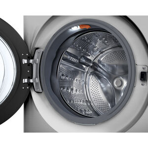 LG 27 in. 5.0 cu. ft. Smart Stackable Front Load Washer with TurboWash 360, AI DD Built-In Intelligence, Sanitize & Steam Cycle - Graphite Steel, , hires