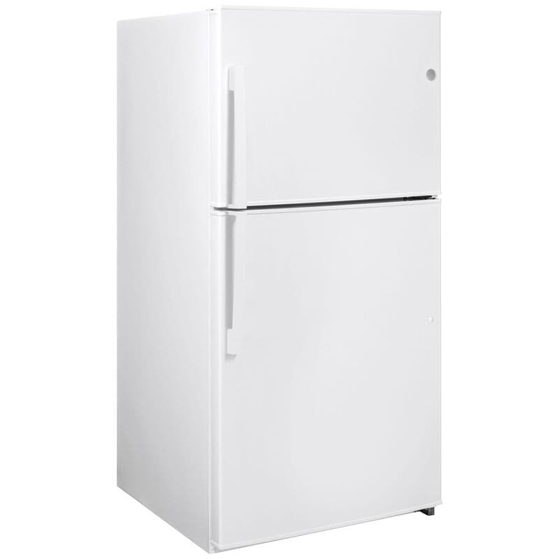 GE 33 in. 21.1 cu. ft. Top Freezer Refrigerator - White, White, hires