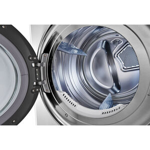 LG 27 in. 5.0 cu. ft. Smart Electric Front Load WashTower with AI Sensor Dry, TurboSteam, Allergiene Cycle, ezDispense, AI DD 2.0 Advanced Washing, Sensor Dry, Sanitize & Steam Cycle - Noble Steel, Noble Steel, hires