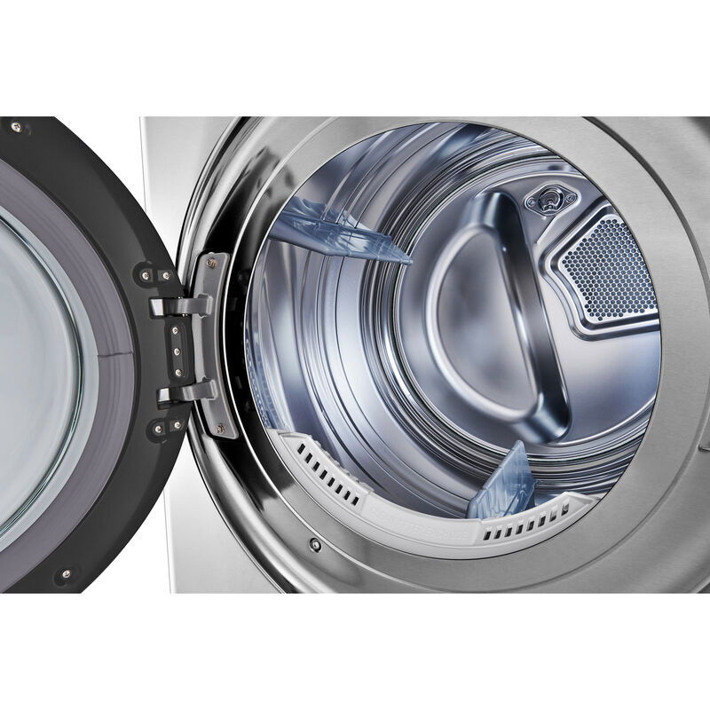 LG 27 in. 5.0 cu. ft. Smart Electric Front Load WashTower with AI Sensor Dry, TurboSteam, Allergiene Cycle, ezDispense, AI DD 2.0 Advanced Washing, Sensor Dry, Sanitize & Steam Cycle - Noble Steel, Noble Steel, hires