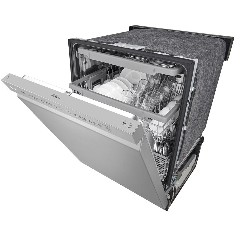 LG 24 in. Front Control Dishwasher with 48 dBa Sound Level, 3rd-Rack, Dynamic Dry & Pocket - PrintProof Stainless Steel, PrintProof Stainless Steel, hires