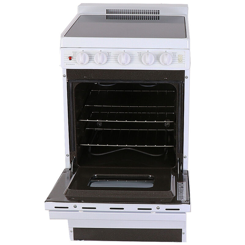 Premier 20 in. 2.4 cu. ft. Electric Range with Smoothtop Burners - White, , hires
