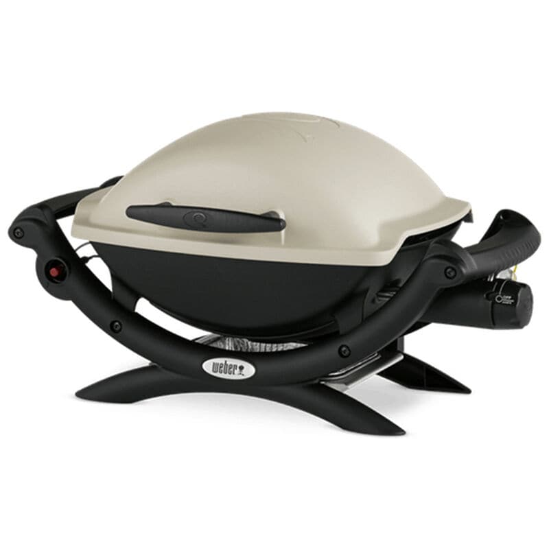 Weber Q 1000 1 Burner Portable Liquid Propane Gas Grill Titanium