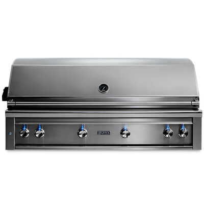 Lynx Professional 54 in. 5-Burner Built-In Natural Gas Grill with Rotisserie & Smoker Box - Stainless Steel | L54TRNG