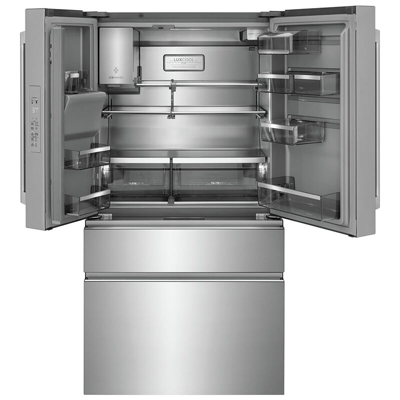 Electrolux 36 in. 21.4 cu. ft. Counter Depth 4-Door French Door Refrigerator with Ice & Water Dispenser - Stainless Steel, , hires