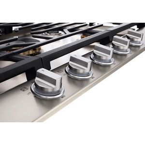 LG Studio 36 in. 5-Burner Smart Natural Gas Cooktop with Griddle, Simmer Burner & Power Burner - Stainless Steel, , hires