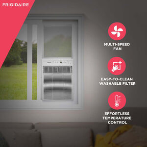 Frigidaire 8,000 BTU Slider/Casement Window Air Conditioner with 3 Fan Speed, Sleep Mode & Remote Control - White, , hires