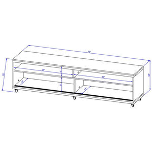 Manhattan Comfort Utopia 70" TV Stand - Maple Cream, , hires