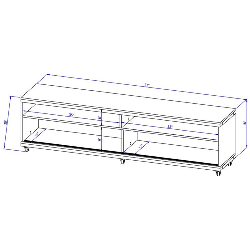 Manhattan Comfort Utopia 70" TV Stand - Maple Cream, , hires