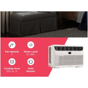 Frigidaire 6,000 BTU 115V Window Air Conditioner with 3 Fan Speeds, Sleep Mode & Remote Control - White, , hires