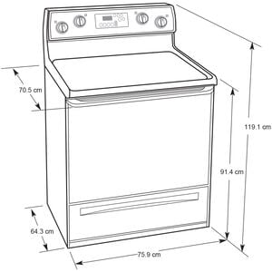 Whirlpool 30 in. 4.8 cu. ft. Electric Range with Coil Burners - White, , hires