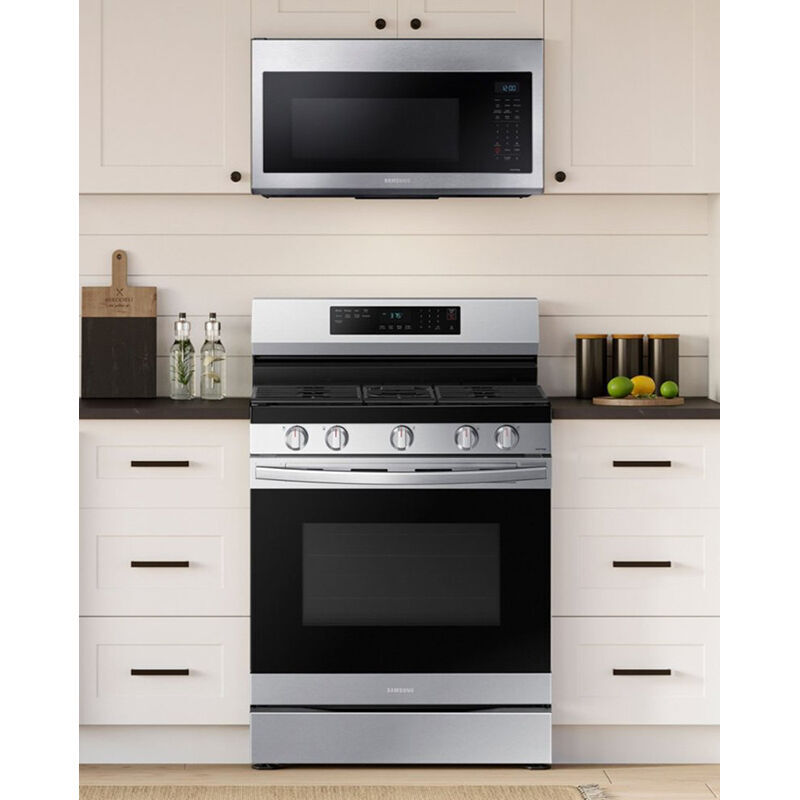 Samsung 30 in. 6.0 cu. ft. Smart Air Fry Convection Oven Freestanding Gas Range with 5 Sealed Burners & Griddle - Stainless Steel, Stainless Steel, hires