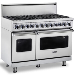 Viking 7 Series 48 in. 7.3 cu. ft. Convection Double Oven Freestanding Dual Fuel Range with 6 Sealed Burners & Griddle - White, , hires