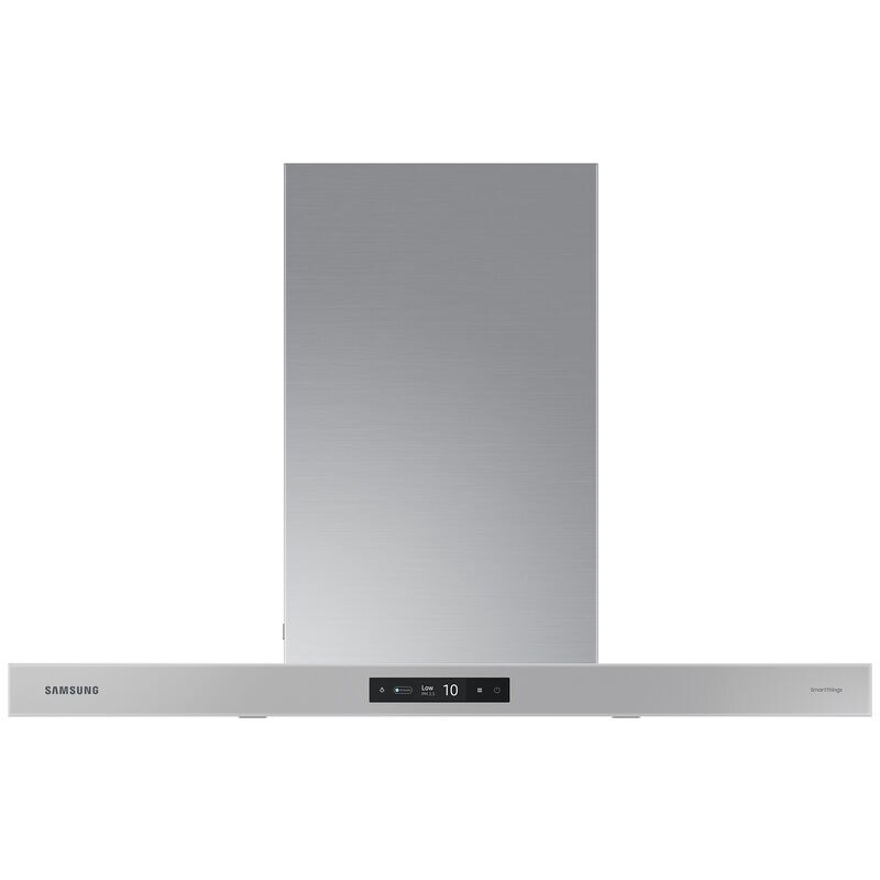 Samsung 36 in. Smart Convertible Chimney Style Range Hood with 630 CFM, 4 Fan Speeds & 1 LED Light - Gray, Gray, hires
