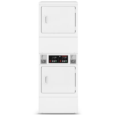 Speed Queen 27 in. 7.0 cu. ft. Commercial Stacked Gas Dryer - White | SSGNCFGS116T