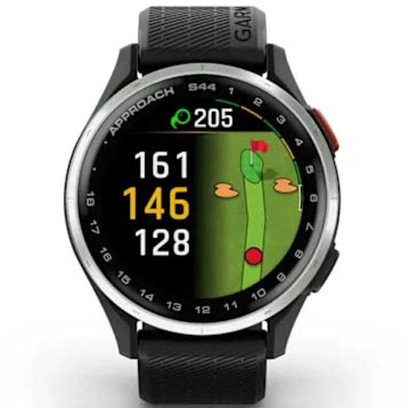 Garmin Approach S44 GPS Golf Watch, Silver with Black Band, , hires