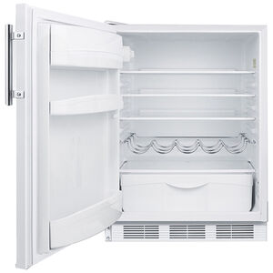 Summit 24 in. 5.8 cu. ft. Left Hinged Undercounter Refrigerator - White, , hires