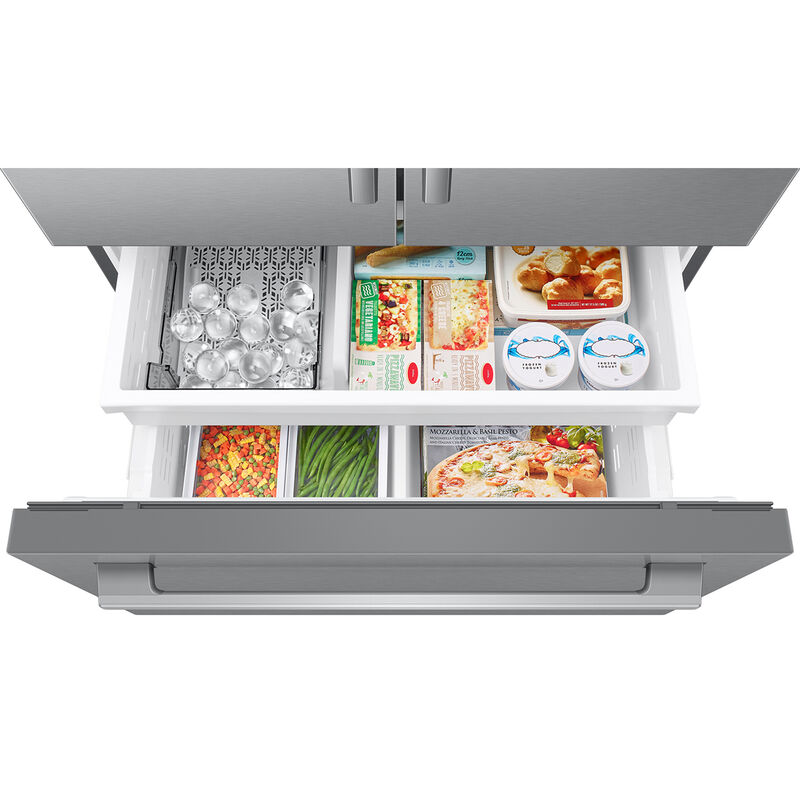 Samsung Bespoke 36 in. 24.0 cu. ft. Smart Counter Depth French Door Refrigerator with Ice & Water Dispenser - Fingerprint Resistant Stainless Steel, , hires