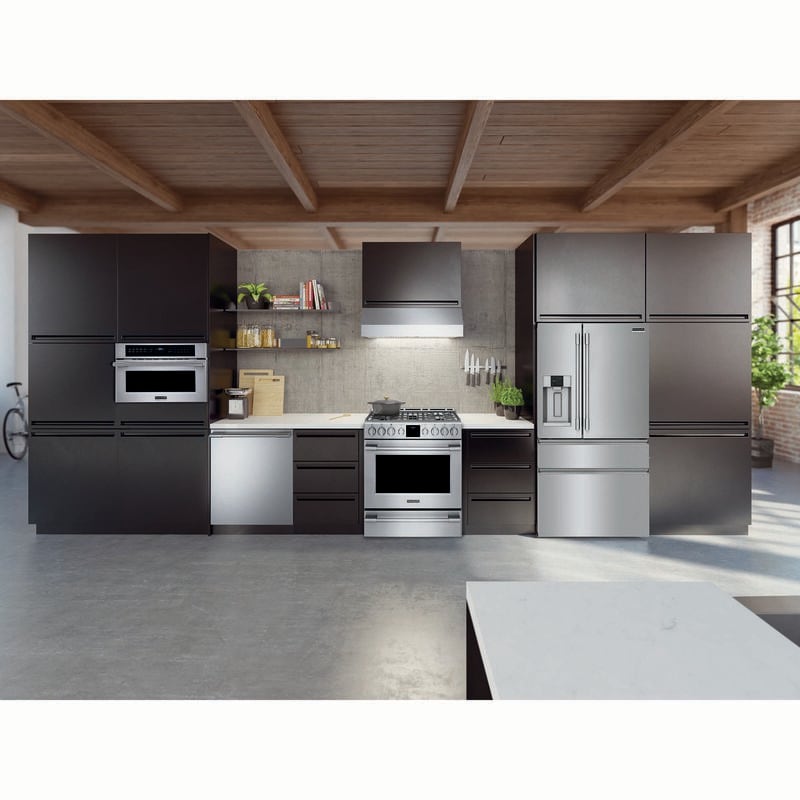 Frigidaire Professional 36 in. Ducted Canopy Pro Style Style Range Hood with 400 CFM, 3 Fan Speeds & 4 LED Lights - Stainless Steel, , hires