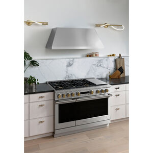 Monogram 48 in. Smart Ducted Standard Style Range Hood with 1220 CFM, 4 Fan Speeds & 1 LED Light - Stainless Steel, , hires