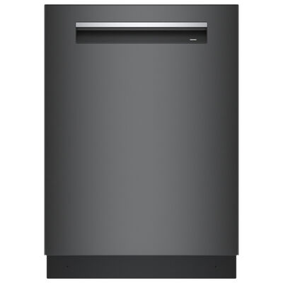Bosch 800 Series 24 in. Smart Built-In Dishwasher with Top Control, 42 dBA Sound Level, 16 Place Settings, 8 Wash Cycles & Sanitize Cycle - Black Stainless | SHP78CM4N